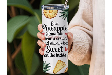 Be a Pineapple Tumbler Wrap Sublimation DesignSVG 