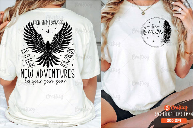 Be brave Front and Back SVG T shirt Design SVG Designangry 