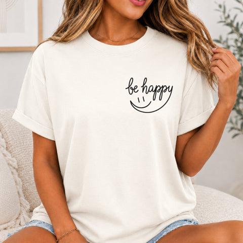 Be Happy Smile Quote Machine Embroidery Design PES DST Stitch Pattern Files Embroidery/Applique DESIGNS PatternFeed8 