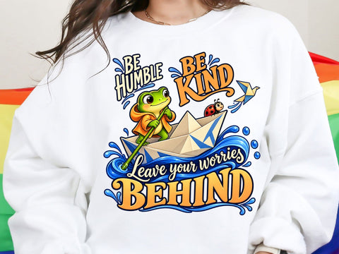 Be Humble Be Kind Frog PNG SVG artprintfile 