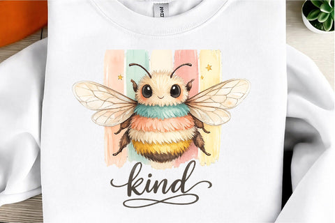 Be Kind Bee Preppy Striped PNG Sublimation designmaster24 