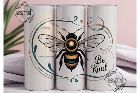 Be Kind Bee Tumbler Design Sublimation sassyprint 