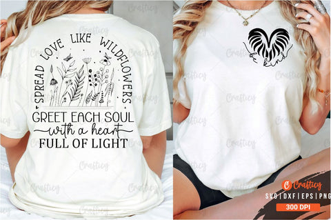 Be kind Front and Back SVG T shirt Design SVG Designangry 