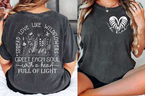 Be kind Front and Back SVG T shirt Design SVG Designangry 