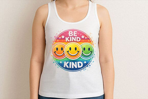Be Kind Smiley Face PNG | Retro Rainbow Kindness Sublimation SVG BillahCrafts 