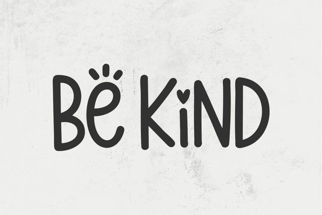 Be Kind SVG: Hand Lettered Kindness Design SVG DesignDestine 