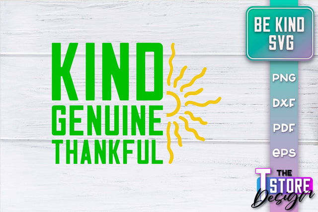 Be Kind SVG | Kindness Quotes SVG | Happy Design v.2 SVG The T Store Design 