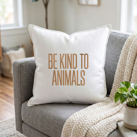 Be Kind to Animals Embroidery Design – Animal Lover Kindness Quote Machine Embroidery File Embroidery/Applique DESIGNS PatternFeed8 