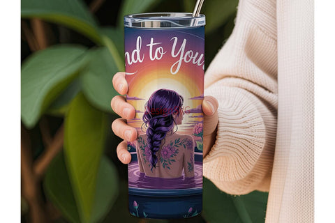 Be Kind to Your Mind 20oz Tumbler Sublimation DesignSVG 