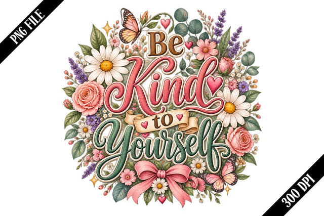 Be Kind to Yourself PNG Designs Sublimation shah alam 