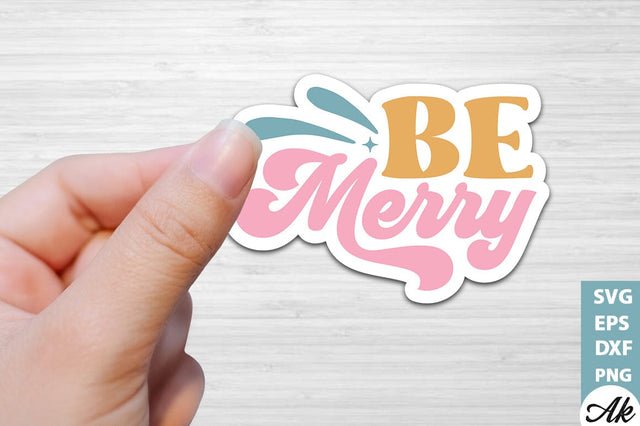 Be merry Stickers Design SVG akazaddesign 