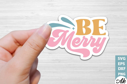 Be merry Stickers Design SVG akazaddesign 