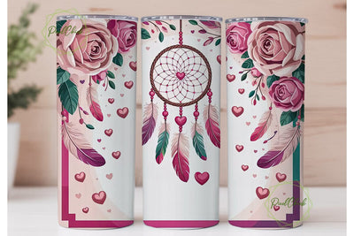 Be Mine Dreamcatcher 20oz Tumbler Wrap Sublimation PixelChick 