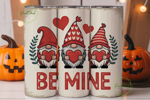 Be Mine Gnomes 20oz Tumbler Wrap Sublimation PixelChick 