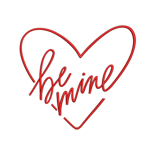 Be Mine Heart Machine Embroidery Design, Love Embroidery File, 4 sizes, Instant Download Embroidery/Applique DESIGNS Nino Nadaraia 