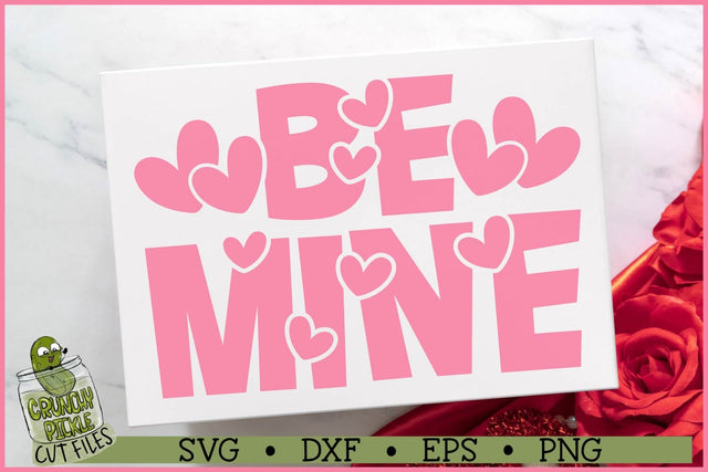 Be Mine Hearts SVG File SVG Crunchy Pickle 