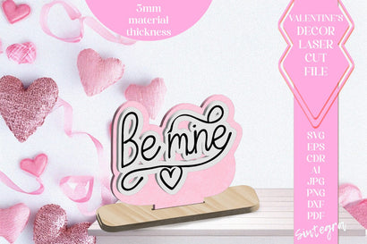 Be Mine Love Valentine Ornament Laser Cut SVG v1 SVG Sintegra 