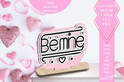 Be Mine Love Valentine Ornament Laser Cut SVG v2 SVG Sintegra 