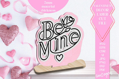 Be Mine Love Valentine Ornament Laser Cut SVG v3 SVG Sintegra 