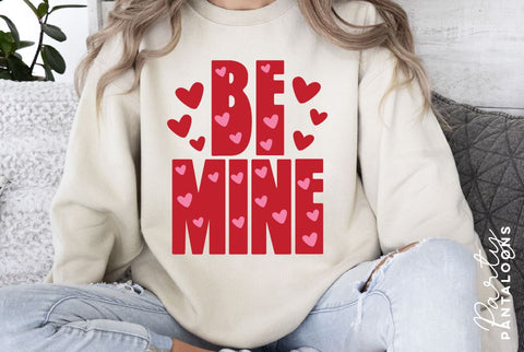 Be mine svg, happy valentines day svg, valentines design svg, valentines heart svg, valentines hearts svg, svg files for valentines SVG Partypantaloons 