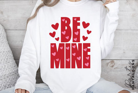 Be mine svg, happy valentines day svg, valentines design svg, valentines heart svg, valentines hearts svg, svg files for valentines SVG Partypantaloons 