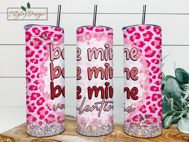 Be Mine Valentine 20 oz Skinny Tumbler, Sublimation wrap, Valentine Digital Wrap, Happy Valentines Wrap Sublimation iStyleDesign 
