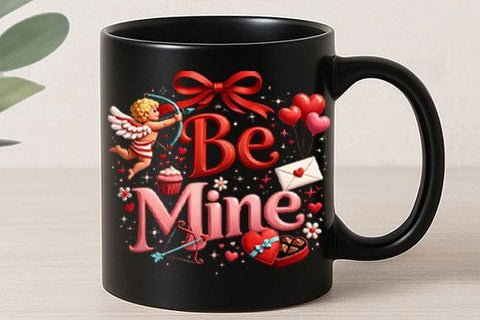 Be Mine Valentine PNG | Cupid Love Sublimation Design SVG BillahCrafts 
