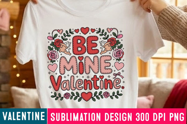 Be Mine Valentine Sublimation Design,Valentine's Day sublimation Design,Valentine's Day,Valentine png,Valentine's Day Design,Love Sublimation,Valentine Vector T-Shirt Design SVG BlackCatsMedia 