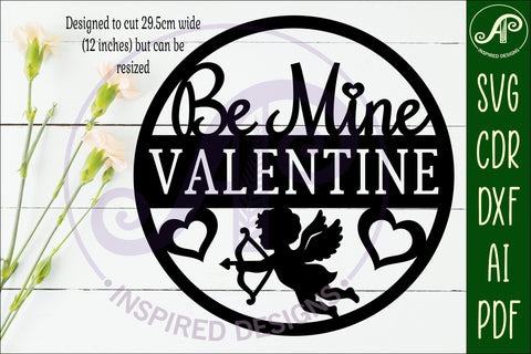Be mine Valentine wall sign, SVG file. SVG APInspireddesigns 
