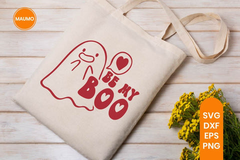 Be my boo, valentine ghost svg quote SVG Maumo Designs 