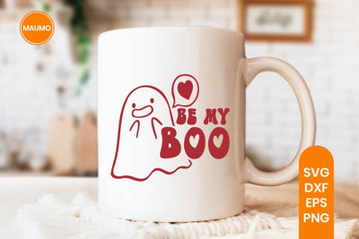 Be my boo, valentine ghost svg quote SVG Maumo Designs 