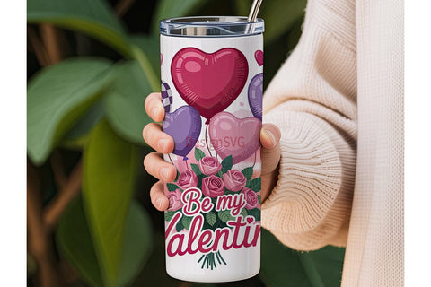 Be My Valentine 20oz Tumbler Wrap Sublimation DesignSVG 
