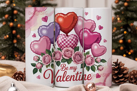 Be My Valentine 20oz Tumbler Wrap Sublimation DesignSVG 