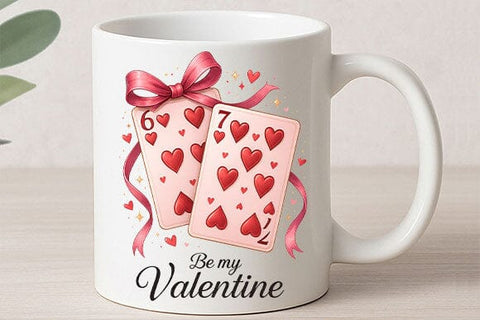 Be My Valentine PNG Valentine Playing Cards Heart Design SVG BillahCrafts 