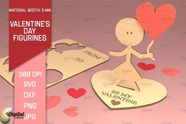Be My Valentine SVG. 3D Valentine's Day Figurines SVG Evgenyia Guschina 