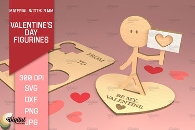 Be My Valentine SVG. 3D Valentine's Day Figurines SVG Evgenyia Guschina 