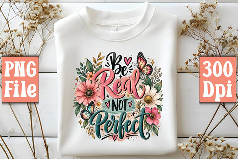 Be Real Not Perfect PNG Sublimation Craftlabsvg24 