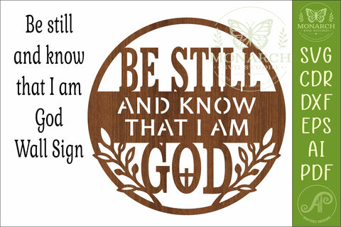 Be Still and Know SVG, Christian Wall Art, Bible Verse Laser SVG APInspireddesigns 
