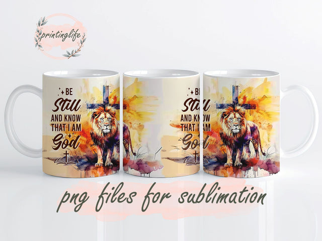 Be Still And Know That I Am God Christian Breath Dragonfly Mug Wrap Design, Instant Digital Design Download Mug Wrap Design, Mug Design PNG Sublimation PrintingLife 