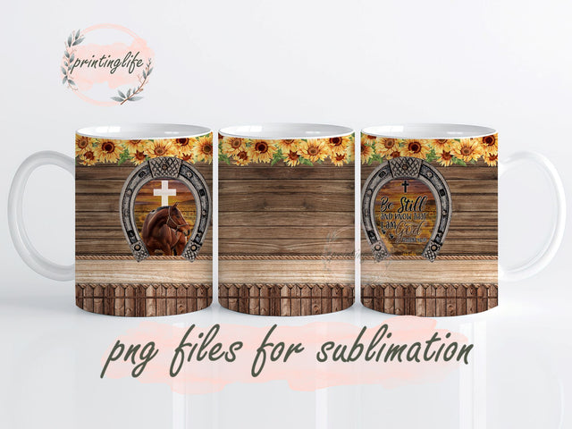 Be Still And Know That I Am God Mug Wrap Design, Instant Digital Design Download Mug Wrap Design, Mug Design PNG Sublimation PrintingLife 