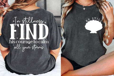 BE STILL Front and Back SVG T shirt Design SVG Designangry 