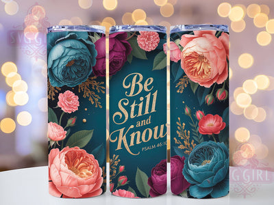 Be Still & Know Faith 20oz Tumbler, Prayer Theme, Christian Faith, Inspirational Quote, 20oz Wrap, Sublimation Design, PNG File Sublimation SvggirlplusArt 