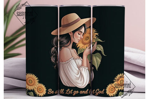 Be Still Let Go Tumbler Wrap Sublimation sassyprint 