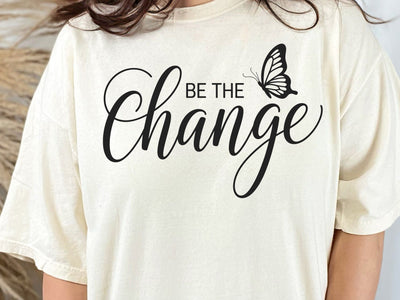 Be The Change SVG, Butterfly PNG, Be The Good Svg, Inspirational Quote Svg, Positive Affirmation Svg, Be Kind Motivational Svg SVG DesignDestine 