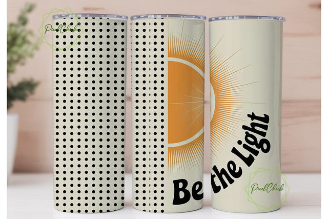 Be the Light 20oz Tumbler Wrap Sublimation PixelChick 