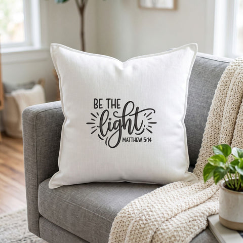 Be the Light Embroidery Design – Matthew 5:14 Bible Verse Christian Faith Machine Embroidery File Embroidery/Applique DESIGNS PatternFeed8 