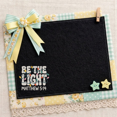 Be the Light Matthew 5:14 Embroidery Design – Christmas Lights Christian Bible Verse Machine Embroidery File Embroidery/Applique DESIGNS PatternFeed8 