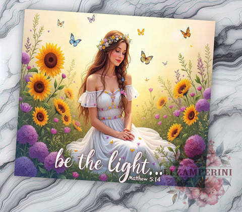 Be the Light Tumbler, Bible Tumbler Design, Inspirational Quote Tumbler, 20oz Sublimation Design, Christian Tumbler PNG, Digital Download Tumbler, Faith-Based Gift Tumbler Sublimation Li Zamperini 