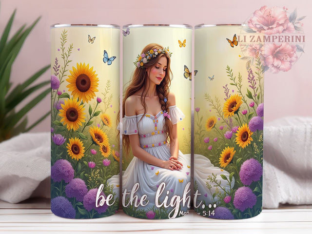 Be the Light Tumbler, Bible Tumbler Design, Inspirational Quote Tumbler, 20oz Sublimation Design, Christian Tumbler PNG, Digital Download Tumbler, Faith-Based Gift Tumbler Sublimation Li Zamperini 
