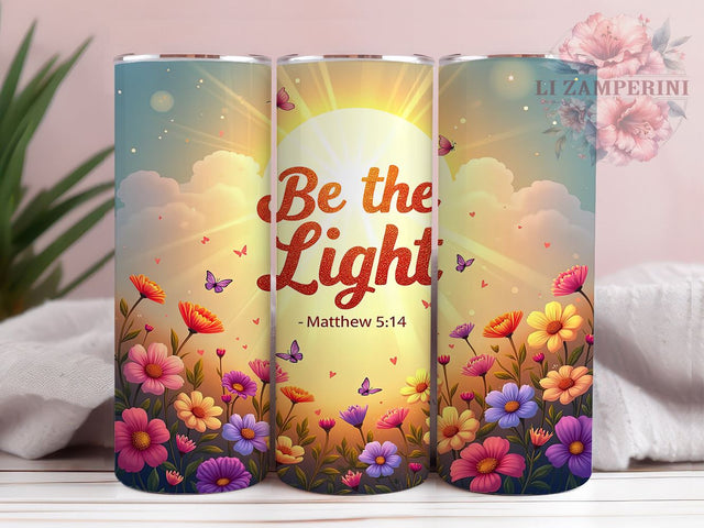 Be the Light Tumbler, Matthew 514 Gift, Christian Drinkware, Inspirational Sublimation, Bible Verse Mug, Faith-Based Gifts, Religious Decor Sublimation Li Zamperini 